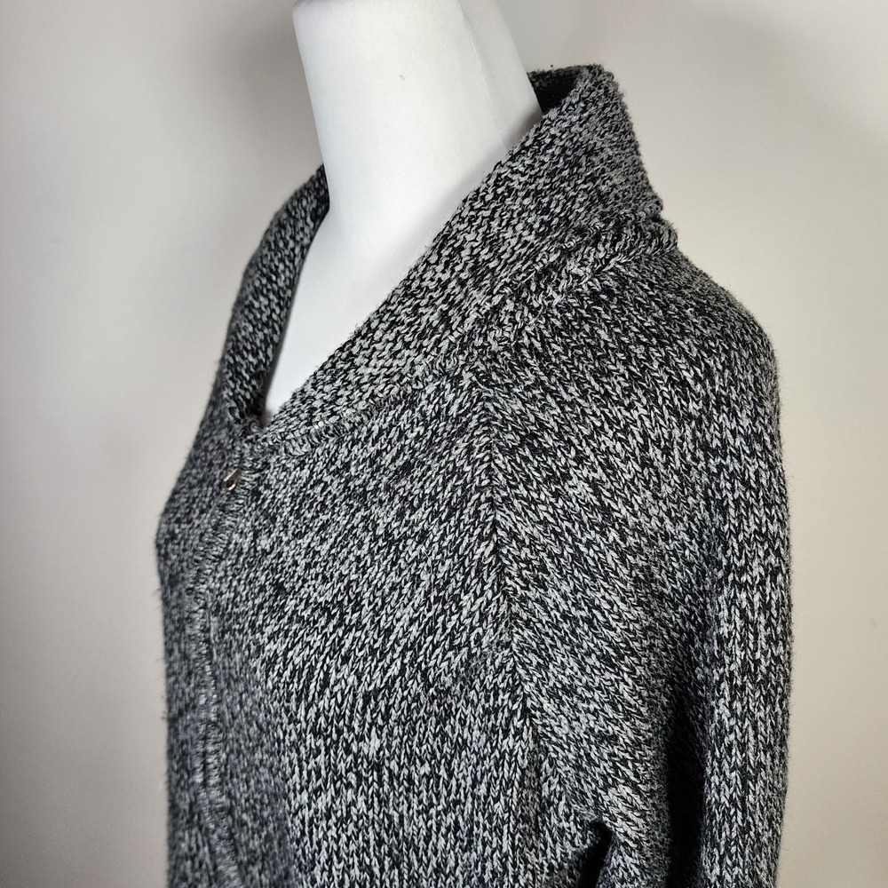 Warehouse One Cabin Sweater Womens XL Knit Gray Red White Sock Monkey Cardigan - Picture 8 of 13